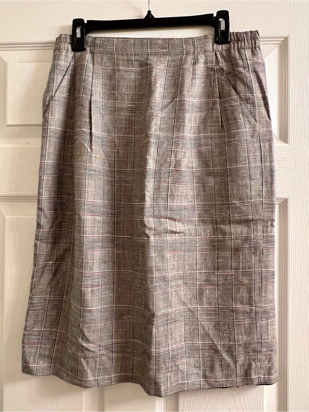 Gianni Sport 10 Classic Plaid Women's Knee-Length Skirt — Gray